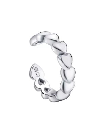 Hopeinen Ear Cuff korvakoru E32944