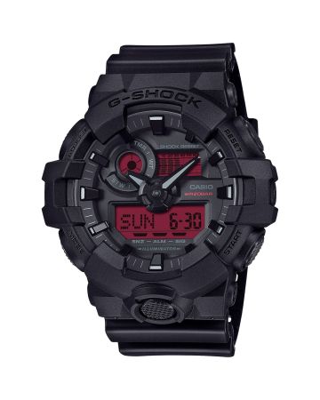 Casio G-Shock Black & Bold Red GA-700BBR-1AER