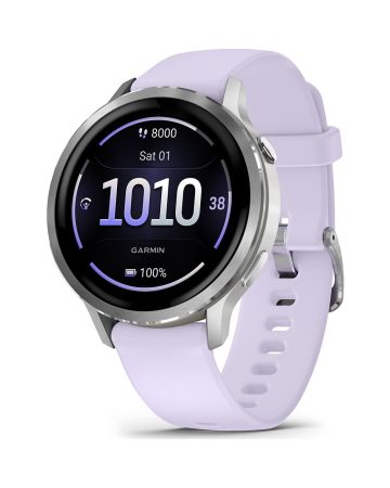 Garmin Venu 4 41mm Silver with Periwinkle Silicone Band 010-03013-01