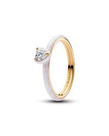 Pandora White Chakra Heart Sormus 163088C01