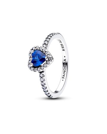 Pandora Elevated Princess Blue Heart ring 198421C09
