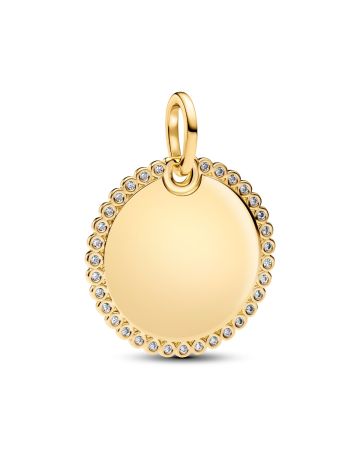 Pandora Engravable Round Tag Pendant Charme 364007C01