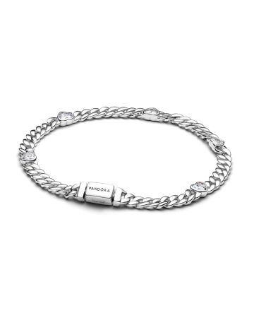 Pandora Heart Cuban Chain Armband 594226C01