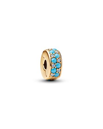 Pandora Aqua Blue Clip Charm låsberlock 763902C01