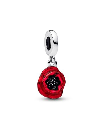 Pandora Red Flower Dangle Charm hela 793917C01