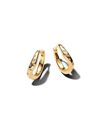 Pandora Organically Shaped Stone-Set Hoop Ohrringe 264663C01