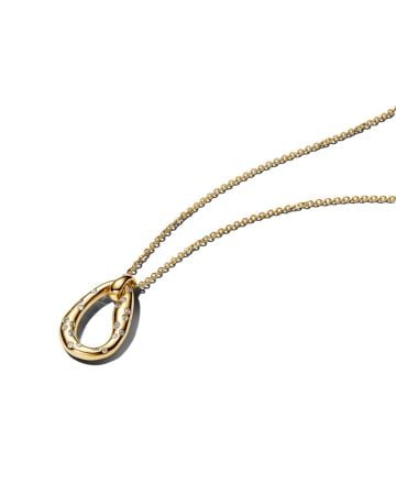 Pandora Organically Shaped Stone-Set Pendant Halskette 364666C01-45