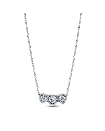 Pandora Halo Heart Trilogy Collier halsband 394412C01-45