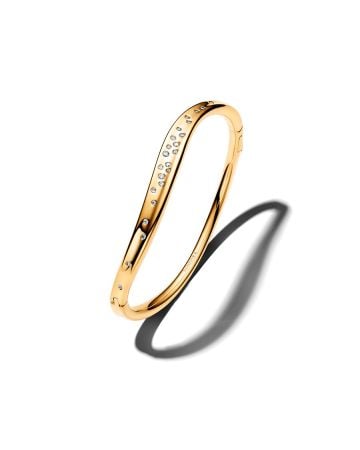 Pandora Organically Shaped Stone-Set Bangle Armband 564655C01
