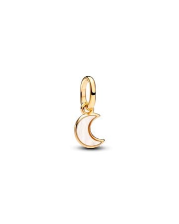 Pandora White Crescent Moon Mini Dangle Charme 764614C01