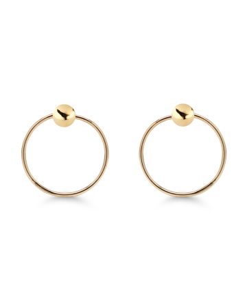 Kultaiset rengaskorvakorut 11 mm HR-11-3-1