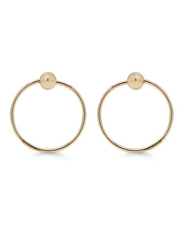 Kultaiset rengaskorvakorut 13 mm HR-13-3-1