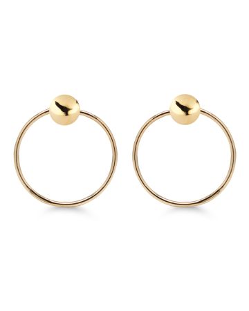 Kultaiset rengaskorvakorut 13 mm HR-13-4