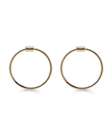 Kultaiset rengaskorvakorut 13 mm HR-13-1