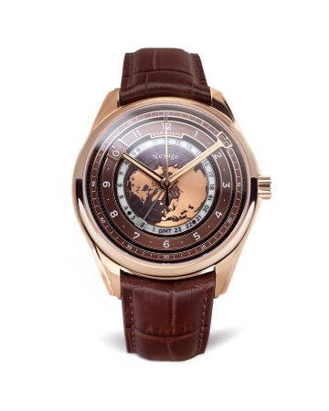 DeSanders Voyage GMT - Rose gold & Root beer