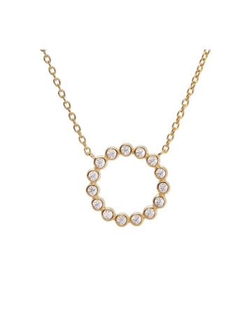 Kullattu hopeakaulakoru 42+3 mm JD28090/4YG