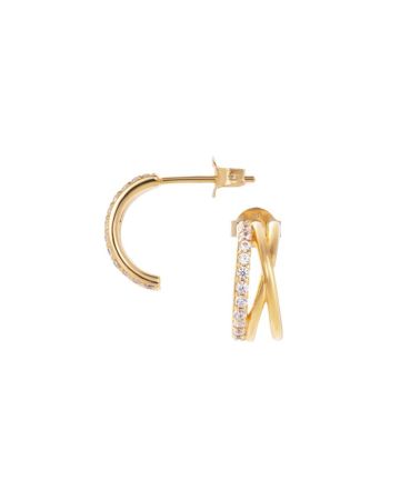 Kullatut hopeakorvakorut 13,5x6 mm JD28770/5YG