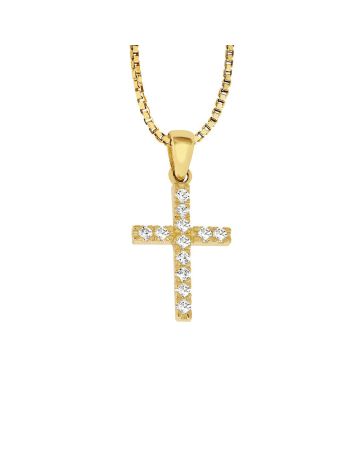 Kultainen ristiriipus JP62035-CZ