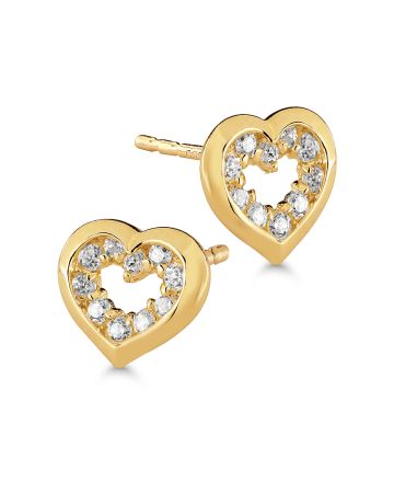 Kultaiset tappikorvakorut, sydän K-E31265Z-1