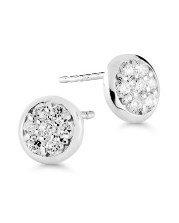 Valkokultaiset korvakorut, zirkoniat K-E31268ZW-1