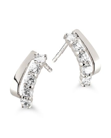 Weißes Goldiset Ohrringe K-E31682ZW