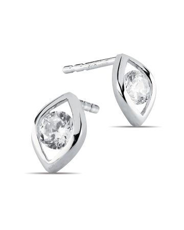 Valkokultaiset korvakorut K-E32376ZW-1