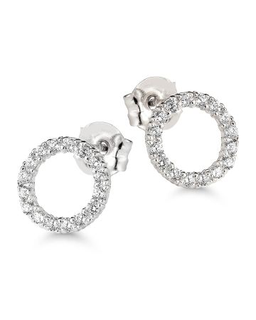 Weißes Goldiset Ohrringe K-E35254ZW-1