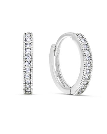 Valkokultaiset rengaskorvakorut K-E47050ZW-1