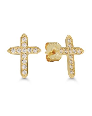 Gold Ohrringe, Kreuzen K-E53204Z