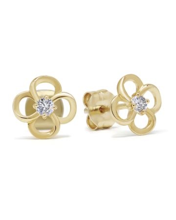 Kultaiset korvakorut, kukka K-E94840Z