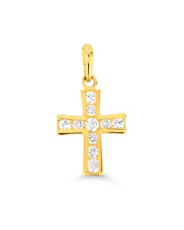 Goldener Kreuzanhänger K-P61176Z