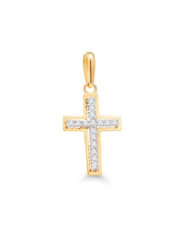 Goldener Kreuzanhänger K-P61488Z