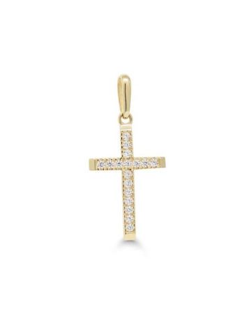 Kultainen ristiriipus zirkonioilla K-P65251Z