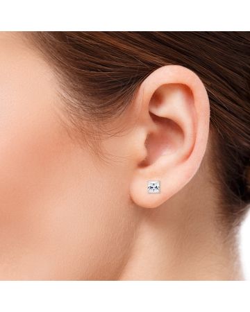 Valkokultaiset korvakorut 4 mm K-SC44ZW