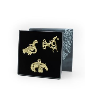 Kalevala lahjapakkaus / 3 joulukoristetta 3970330-2