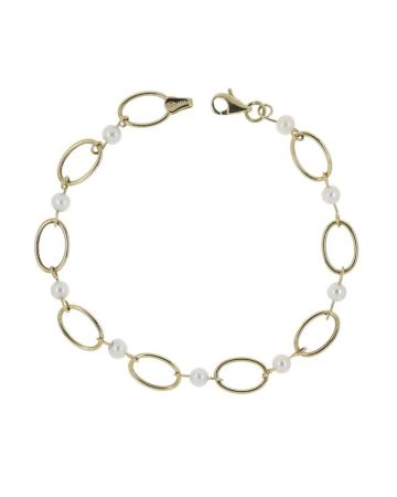 Kultainen rannekoru helmillä 20 cm A-0003H/20cm