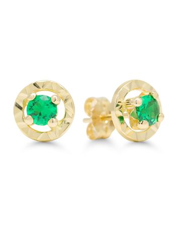 Goldene Ohrringe LME-5347vihr