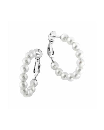 Hopeiset helmikorvakorut 28 mm LZER184869NPRH