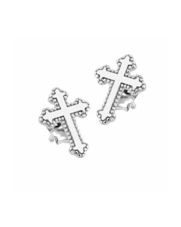 Hopeiset ristikorvakorut 11 x 8 mm M039077-0002