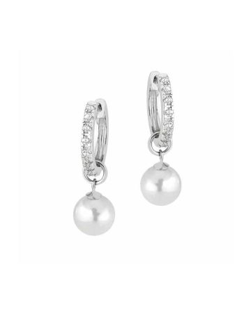 Hopeiset helmikorvakorut 28 mm M041670-0002