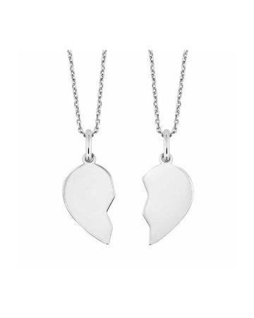 Hopeiset sydämen puolikkaat 45 cm M221251N 45.0-CM