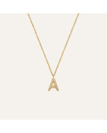 Mockberg Petite Stone Letter, A Halskette MB0071