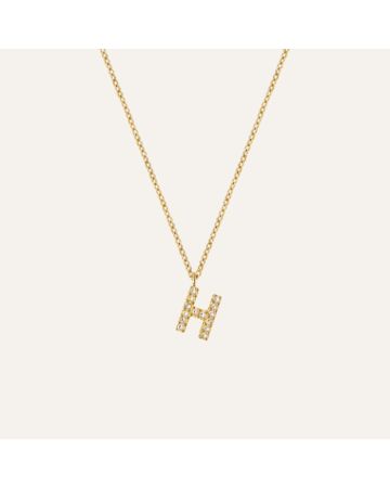 Mockberg Petite Stone Letter, H kaulakoru MB0078