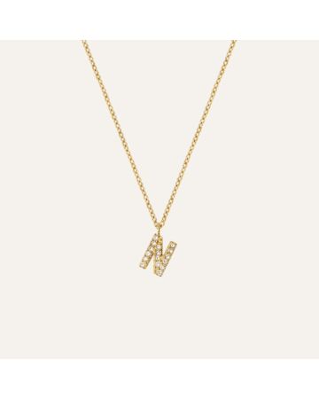 Mockberg Petite Stone Letter, N Halskette MB0084
