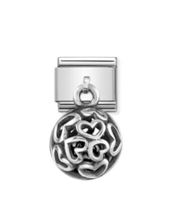 Nomination Classic Charms Black Agate Hearts 331810/02