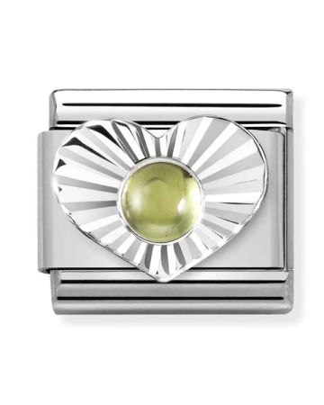 Nomination Classic Heart Peridot 330508/36