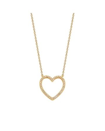 Guld hjärtahalsband NK-51127-008