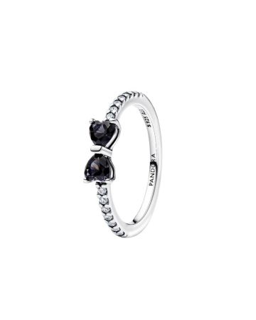 Pandora Sparkling Black Bow sormus 193510C03
