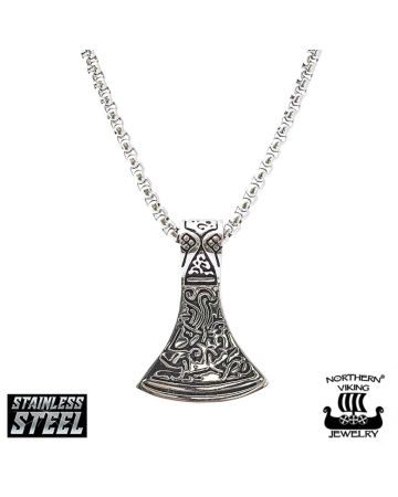 Northern Viking Jewelry Axehead kaulakoru NVJRS012 55cm