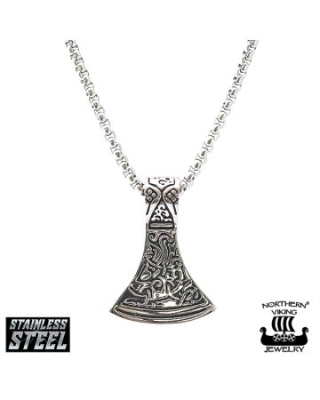 Northern Viking Jewelry Axehead- kaulakoru NVJRS012 (55cm)